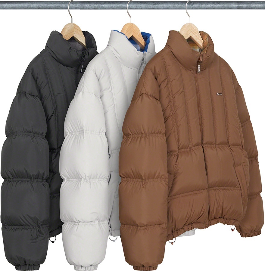 Flannel Reversible Puffer Jacket view 4